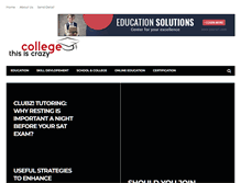 Tablet Screenshot of collegethisiscrazy.com